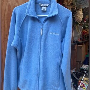 Columbia fleece jacket, light blue, sz M